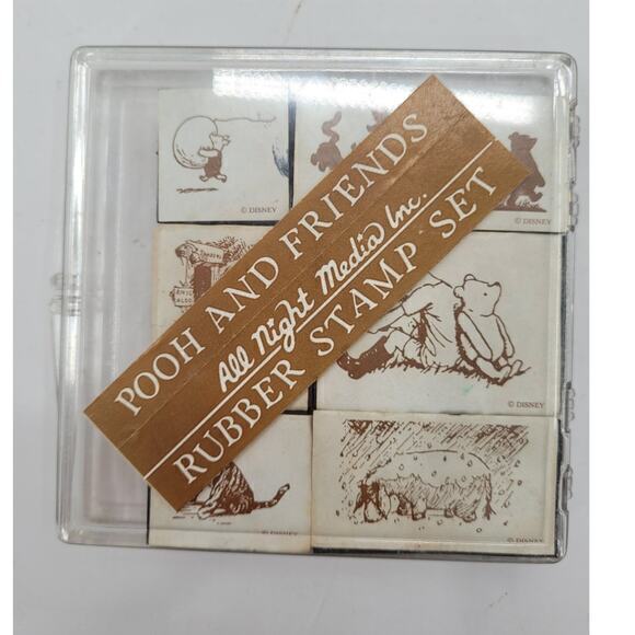 Pooh and Friends Set of‎ 6 Rubber Stamps All Night Media Disney 2of3 - Picture 5 of 6
